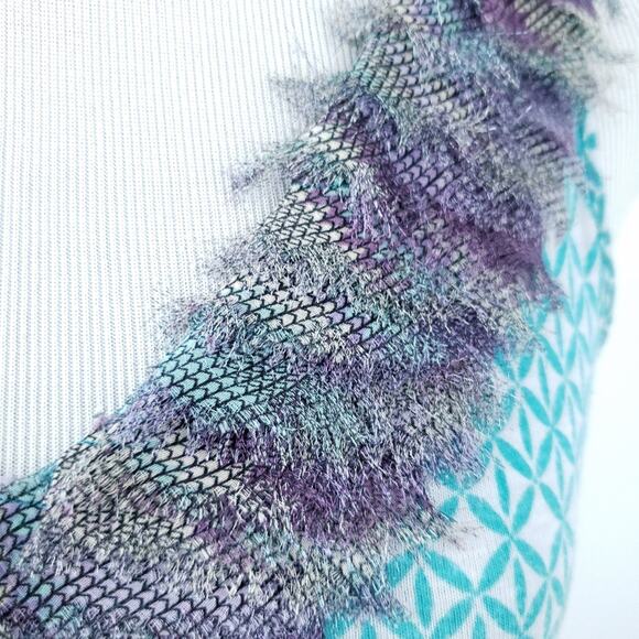 Anthro Deletta Floral Tank Elaborate Trim Linen - Picture 7 of 9